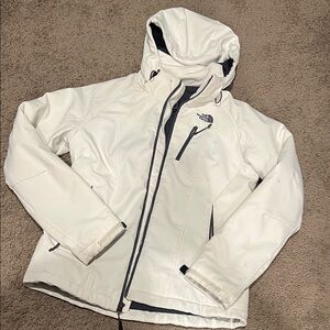 The North Face White Hooded Coat
